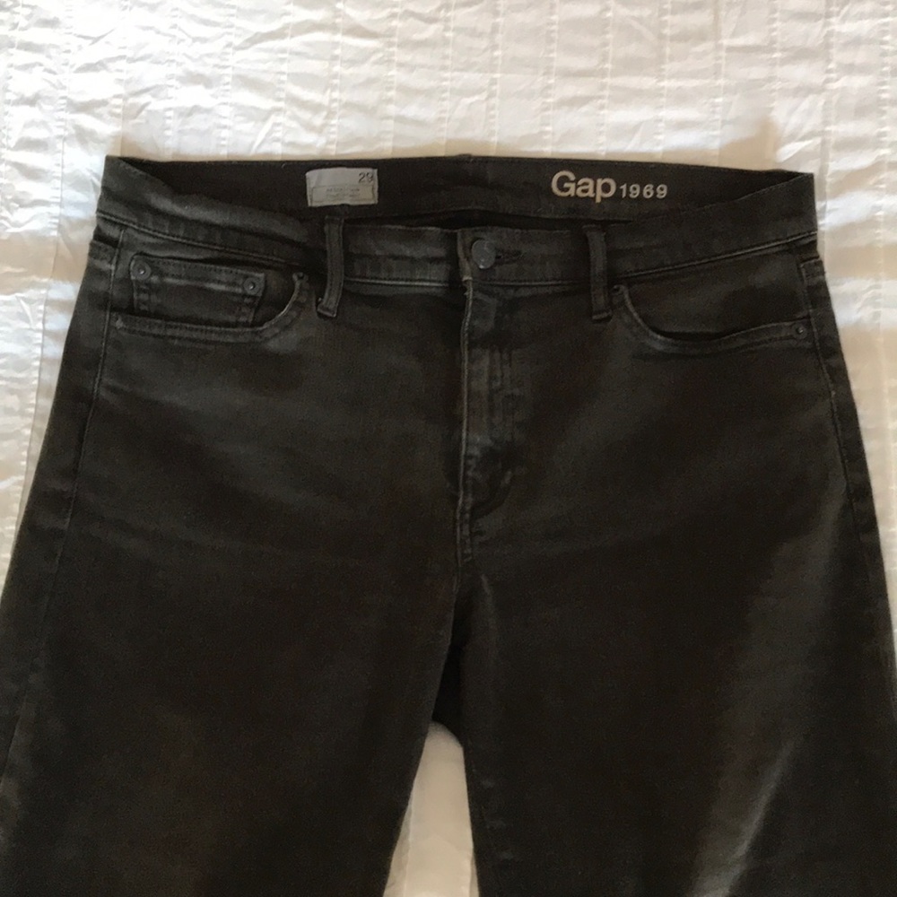 Dark green/olive/brown Gap skinny jeans